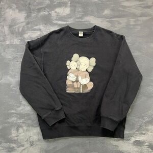 Vintage Kaws Uniqlo Sweatshirt Mens Medium Black Companion